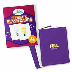 Opposites Matching Flash Cards Game | 50 Matching Cards | 7 Learning Games | for Parents, The Classroom, Toddlers, Speech Therapy & ESL Materials