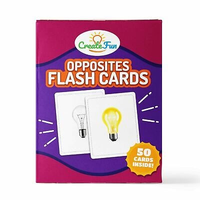 Opposites Matching Flash Cards Game | 50 Matching Cards | 7 Learning Games | for Parents, The Classroom, Toddlers, Speech Therapy & ESL Materials