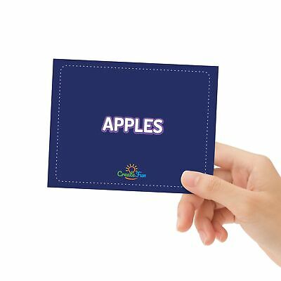 Food Flash Cards by CreateFun | 50 Vocabulary Picture Cards | for Parents, Teachers, Speech Therapy & ESL Teaching Materials