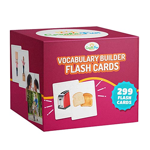 Vocabulary Builder Flash Cards - 299 Educational Photos - Speech Therapy Materials - Emotions, Go Togethers, Nouns, Opposites, Prepositions, Verbs